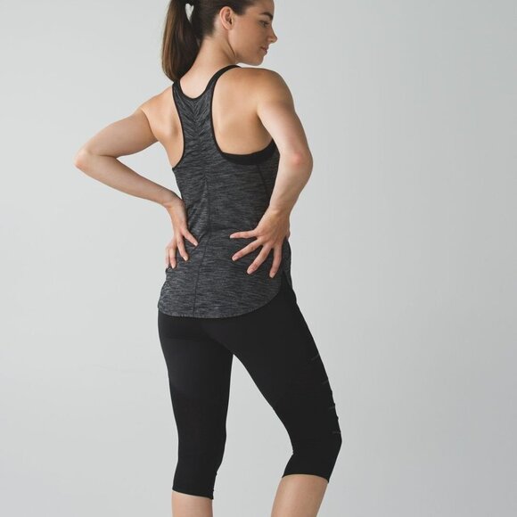 Lululemon What The Sport Singlet II Heathered Black 17450 - Picture 2 of 14